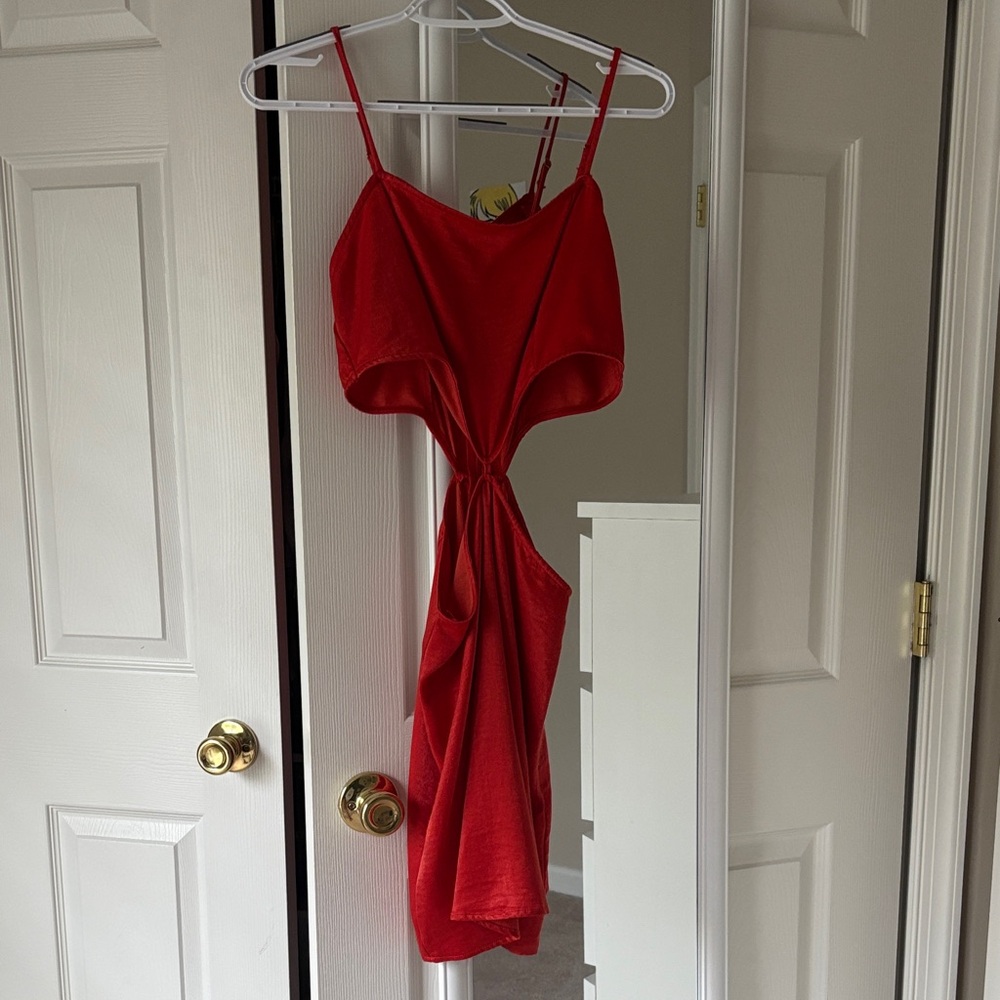 Forever 21 Red Cutout Mini Dress